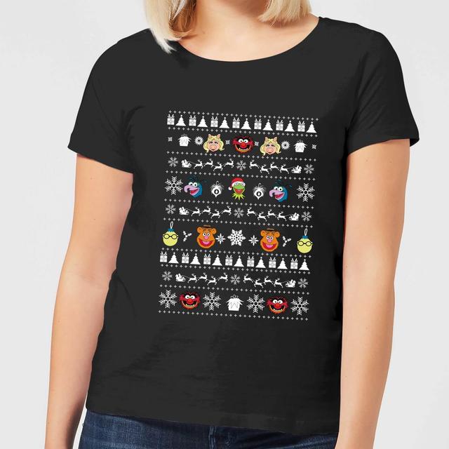 Camiseta navideña para mujer Muppets Pattern - Negro - 3XL on Productcaster.