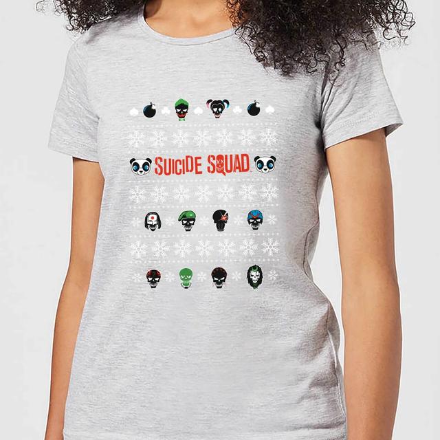 DC Suicide Squad Damen Christmas T-Shirt - Grau - 5XL on Productcaster.