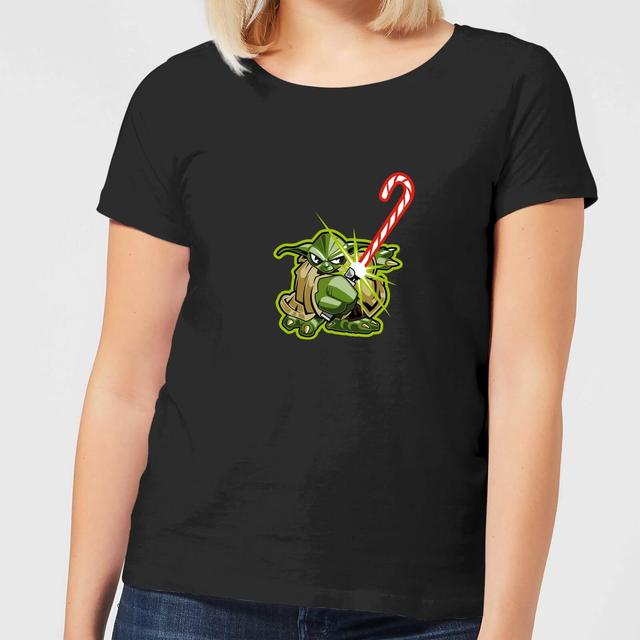 Camiseta navideña para mujer Candy Cane Yoda de Star Wars - Negro - XL on Productcaster.