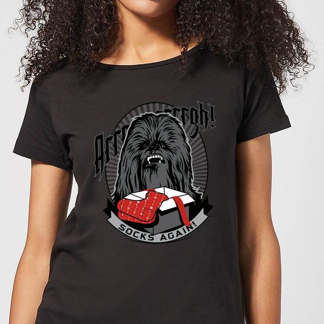 Star Wars Chewbacca Arrrrgh Socks Again Women's Christmas T-Shirt - Black - 3XL on Productcaster.