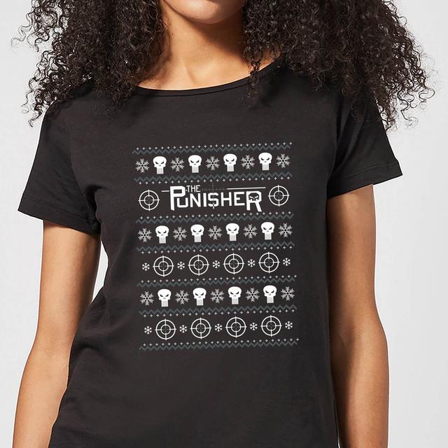 Marvel Punisher Camiseta Navideña de Mujer - Negra - M - Negro on Productcaster.