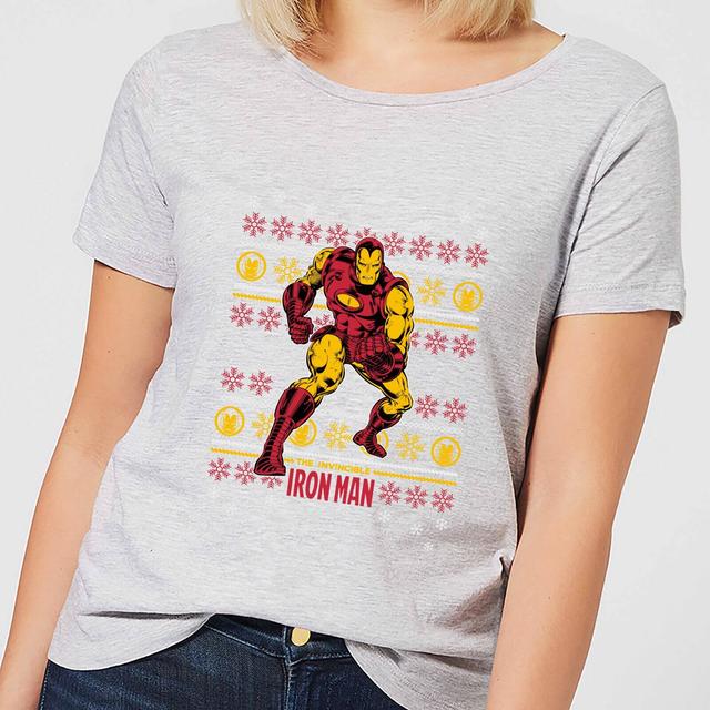 Marvel Iron Man Women's Christmas T-Shirt - Grey - XL on Productcaster.