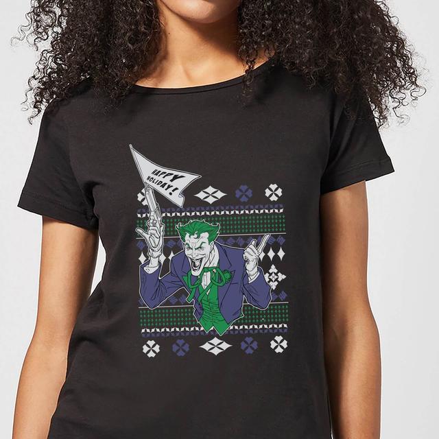 DC Joker Damen Christmas T-Shirt - Schwarz - M - Schwarz on Productcaster.