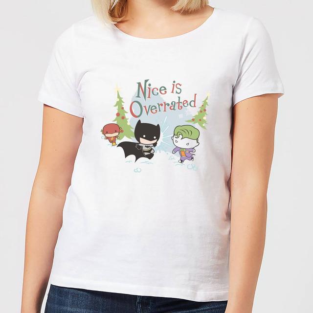 DC Nice Is Overrated Women's Christmas T-Shirt - White - XL - Blanc on Productcaster.