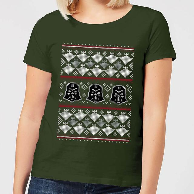 T-Shirt Star Wars Imperial Darth Vader Christmas - Forest Green - Donna - M - Forest Green on Productcaster.