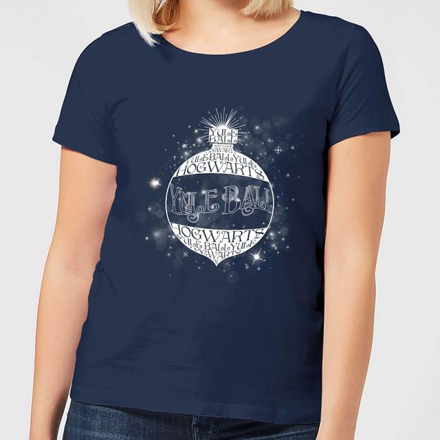 Harry Potter Yule Ball Baubel Women's Christmas T-Shirt - Navy - S on Productcaster.