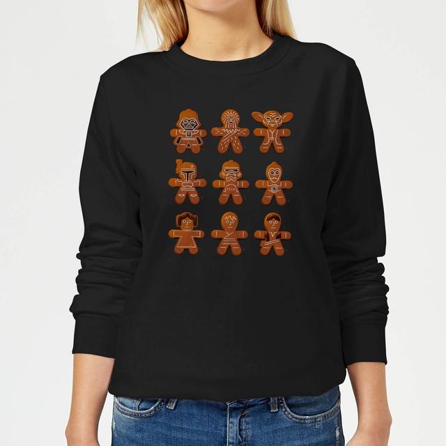 Star Wars Gingerbread Characters Sudadera Navideña de Mujer - Negra - M on Productcaster.