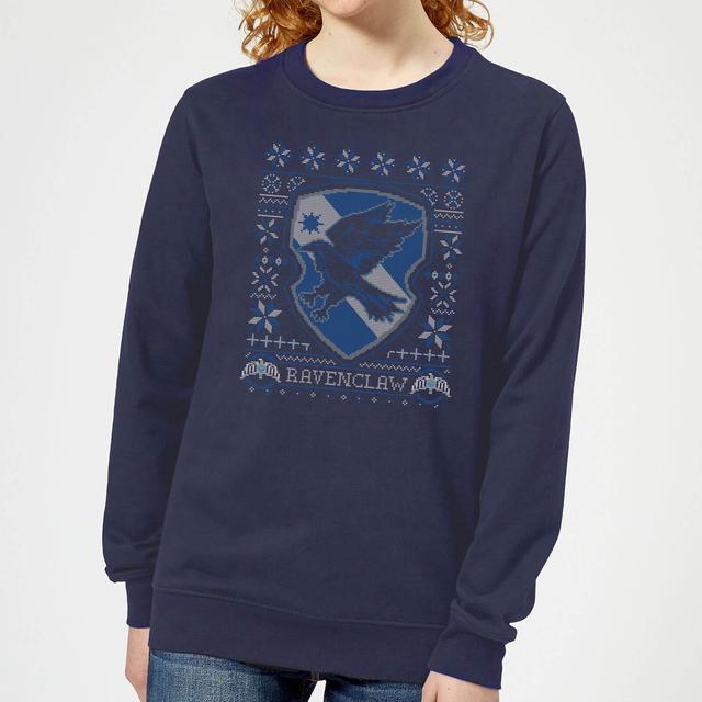 Harry Potter Ravenclaw Crest dames kersttrui - Navy - M on Productcaster.