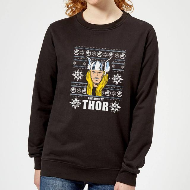 Marvel Thor Face Maglione Natalizio Donna - Nero - 3XL - Nero on Productcaster.