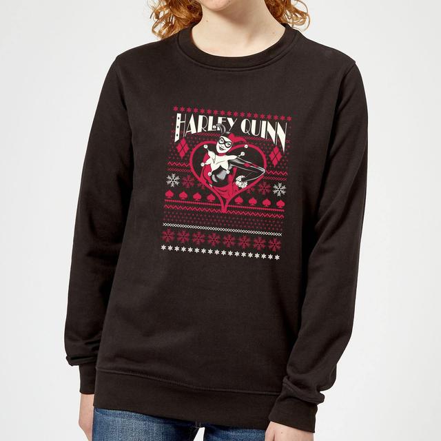 DC Harley Quinn Women's Christmas Jumper - Black - 3XL on Productcaster.