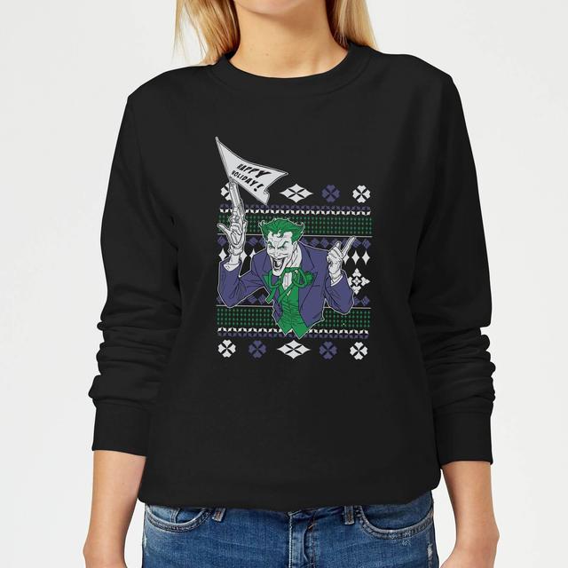 DC Comics Joker Damen Weihnachtspullover – Schwarz - XXL on Productcaster.