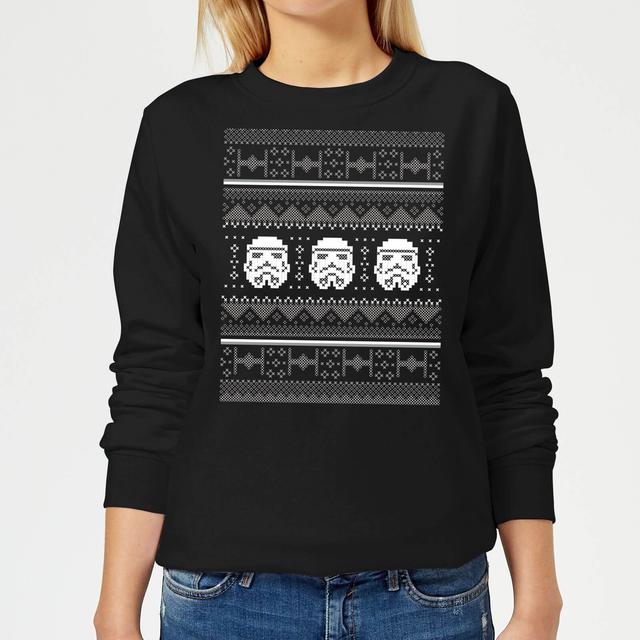 Star Wars Stormtrooper Knit Women's Christmas Jumper - Black - XXL on Productcaster.