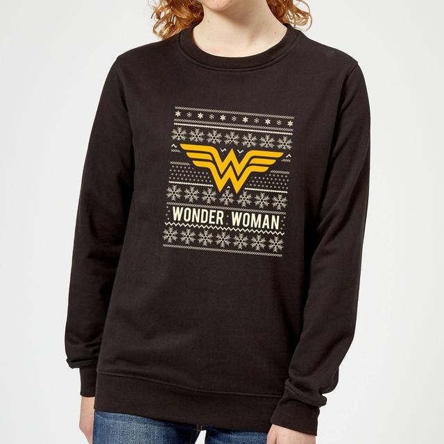 DC Wonder Woman Damen Weihnachtspullover - Schwarz - S on Productcaster.