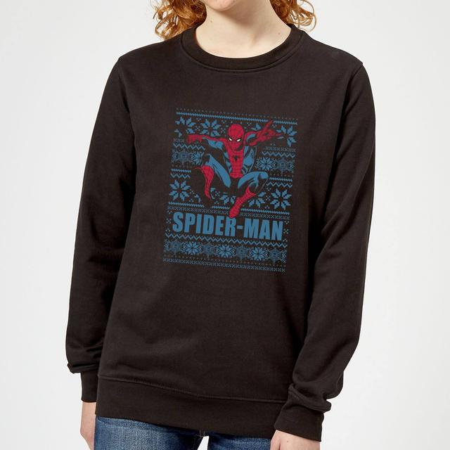 Marvel Spider-Man Women's Christmas Jumper - Black - L on Productcaster.