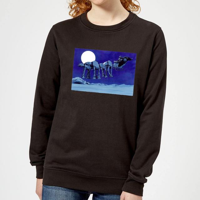 Star Wars AT-AT Darth Vader Sleigh Sudadera Navideña de Mujer - Negra - S - Negro on Productcaster.