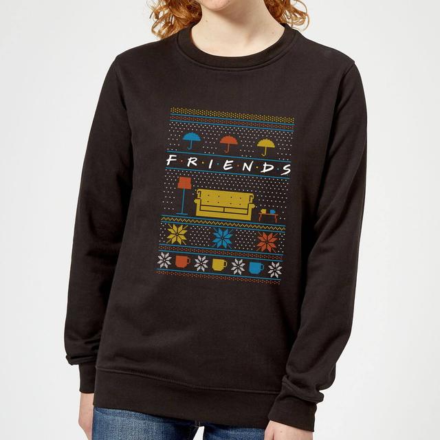 Friends Sofa Knit Sudadera Navideña de Mujer - Negra - M on Productcaster.