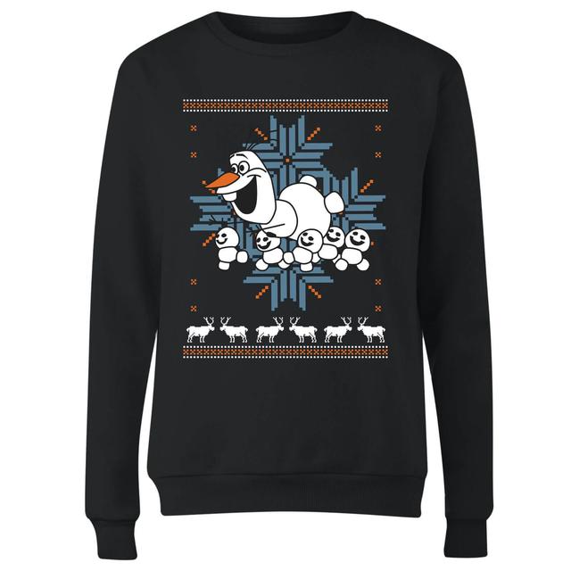 Disney Frozen Olaf and Snowmen Women's Christmas Sweatshirt - Black - S on Productcaster.