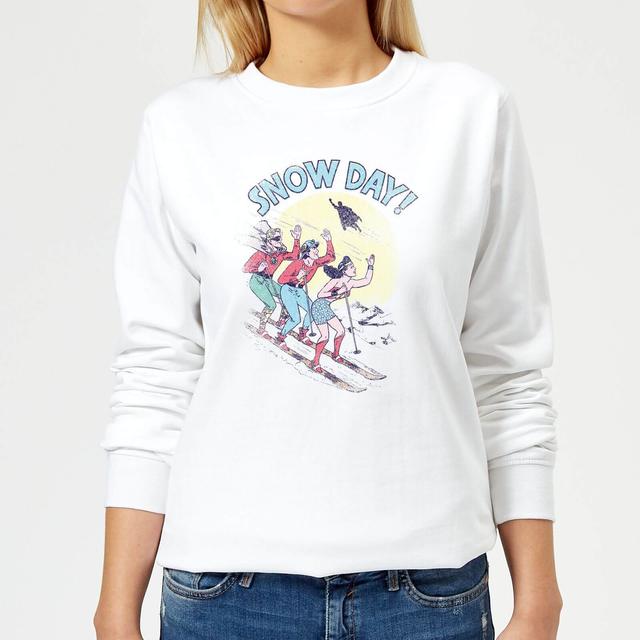 DC Comics Snow Day! Damen Weihnachtspullover – Weiß - XXL on Productcaster.