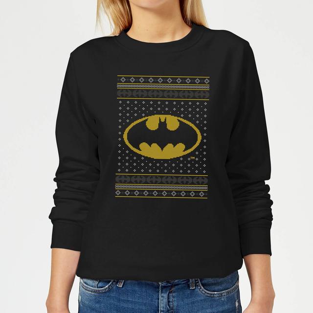 DC Batman Knit Damen Weihnachtspullover - Schwarz - M on Productcaster.