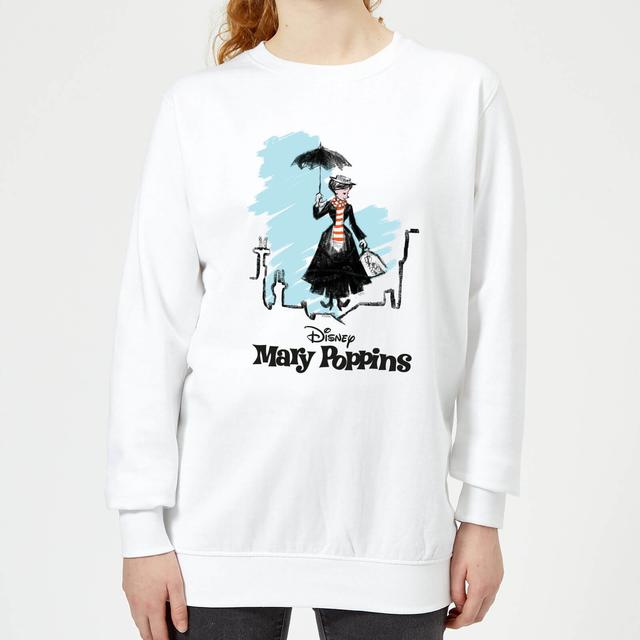 Mary Poppins Rooftop Landing Women's Christmas Jumper - White - S on Productcaster.