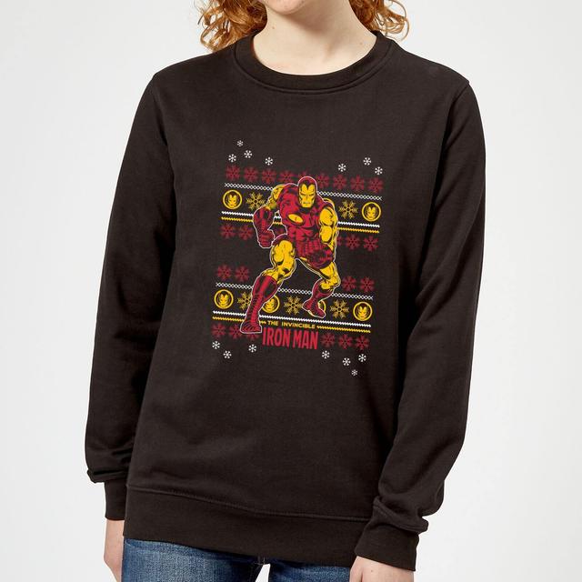 Marvel Iron Man Women's Christmas Jumper - Black - XS on Productcaster.