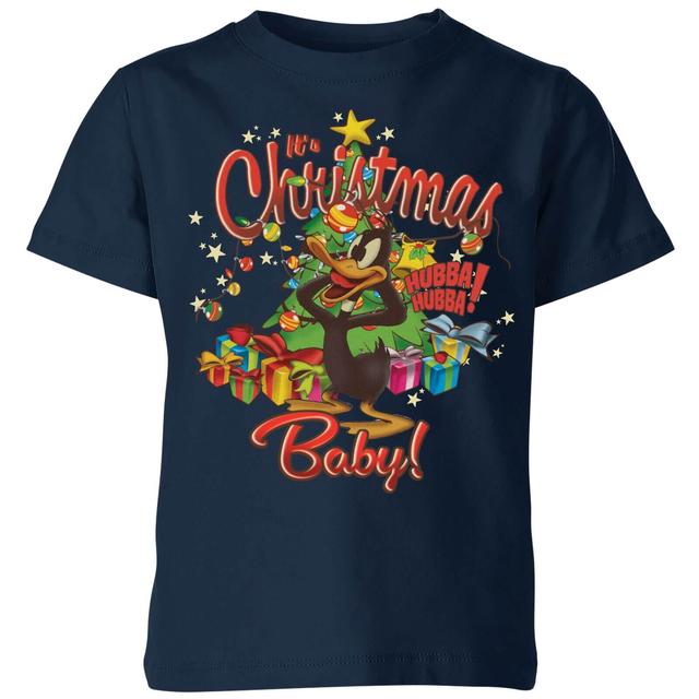 Looney Tunes Its Christmas Baby Kids' Christmas T-Shirt - Navy - 3-4 Years on Productcaster.