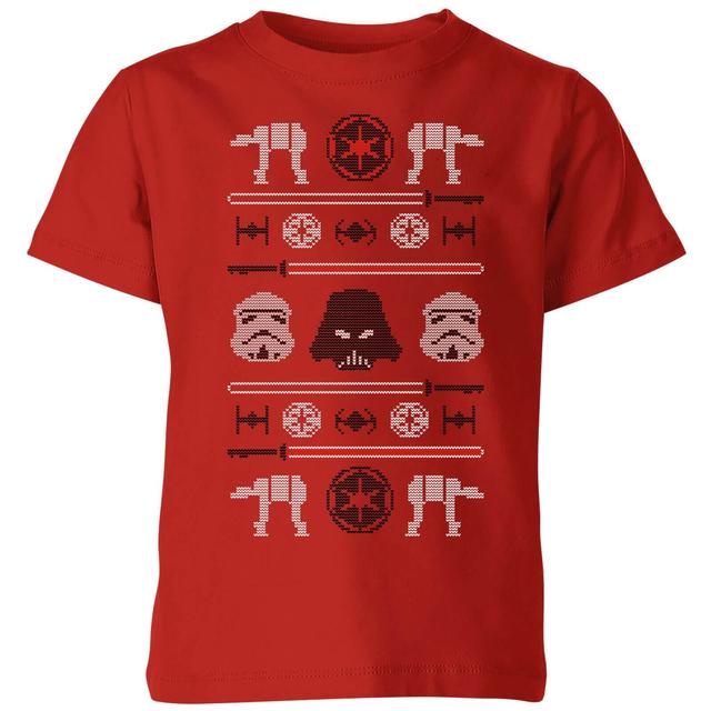 Camiseta de Navidad Imperial Knit para niño de Star Wars - Rojo - 7-8 años on Productcaster.