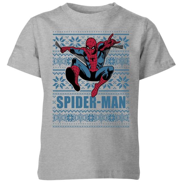 Camiseta de Navidad para niño Marvel Spider-Man - Gris - 11-12 años on Productcaster.