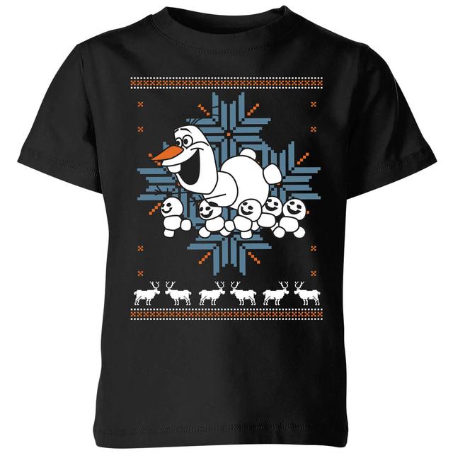 Disney Frozen Olaf and Snowmen Kids' Christmas T-Shirt - Black - 5-6 años on Productcaster.