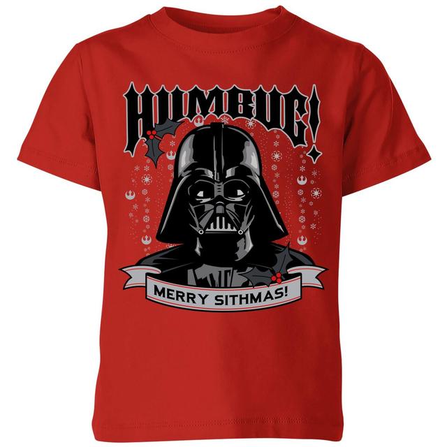 Camiseta navideña Darth Vader Humbug para niño de Star Wars - Rojo - 5-6 años on Productcaster.