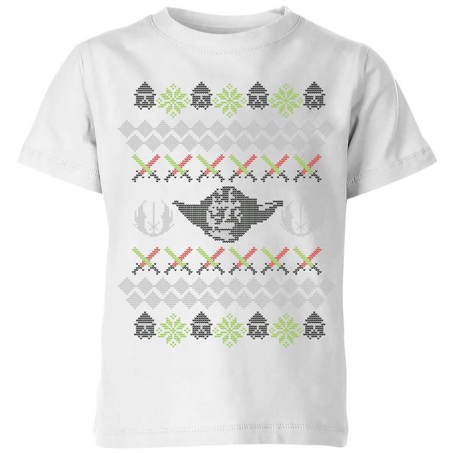 Camiseta navideña Yoda Knit para niños de Star Wars - Blanco - 11-12 años - Blanco on Productcaster.