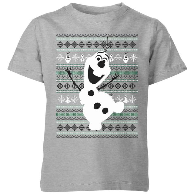 Disney Frozen Olaf Dancing Kids' Christmas T-Shirt - Grey - 3-4 Years on Productcaster.