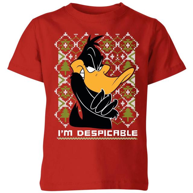 Looney Tunes Daffy Duck Knit Kinder Christmas T-Shirt - Rot - 5-6 Jahre - Rot on Productcaster.