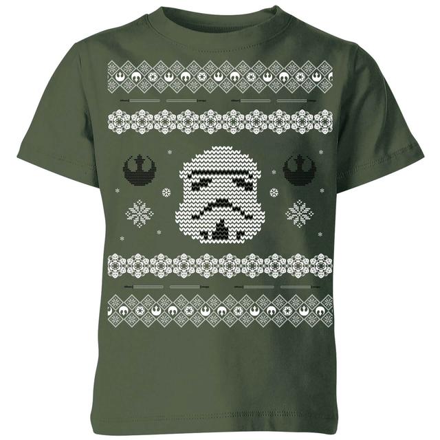 Camiseta navideña Stormtrooper Knit para niño de Star Wars - Verde bosque - 11-12 años - Forest Green on Productcaster.