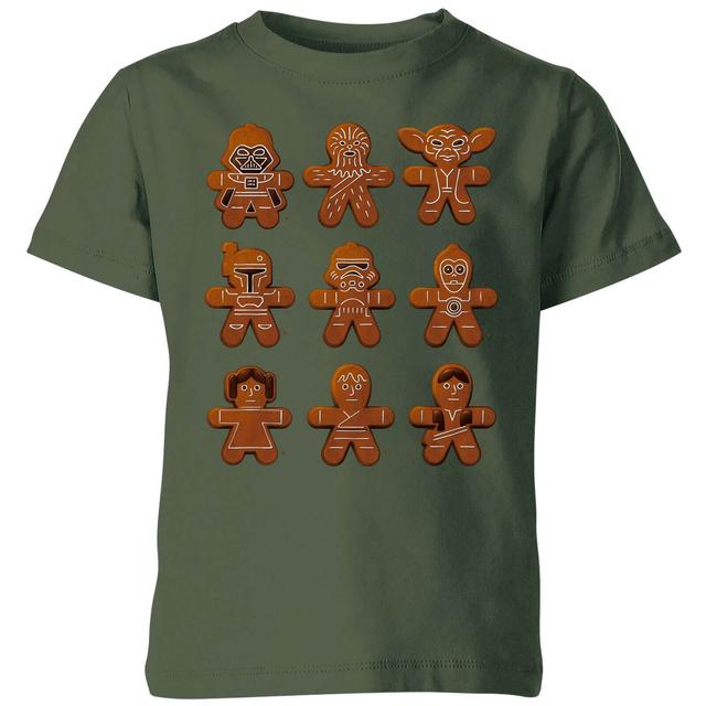 Camiseta de Navidad para niño Gingerbread Characters de Star Wars - Verde bosque - 5-6 años on Productcaster.