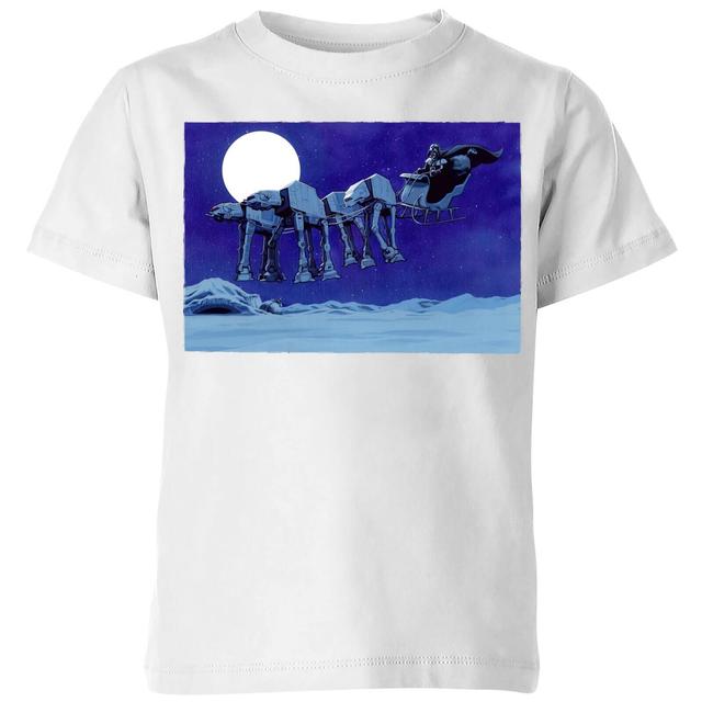 Camiseta navideña para niño AT-AT Darth Vader Sleigh de Star Wars - Blanco - 11-12 años - Blanco on Productcaster.