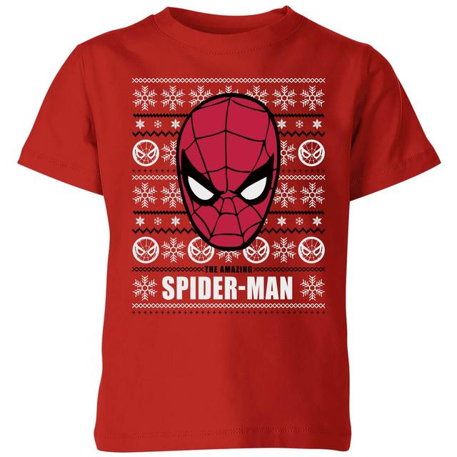 Marvel Spider-Man Kids' Christmas T-Shirt - Red - 7-8 Jahre on Productcaster.