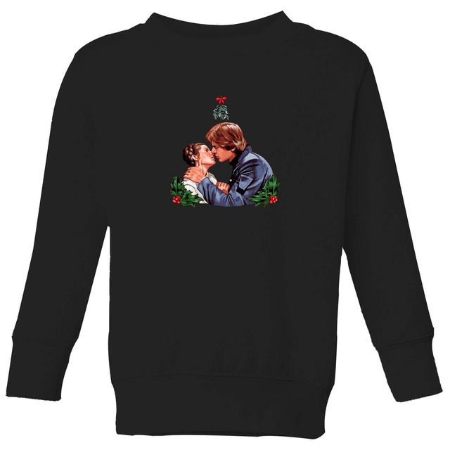 Star Wars Mistletoe Kiss Kids' Christmas Jumper - Black - 7-8 años - Negro on Productcaster.