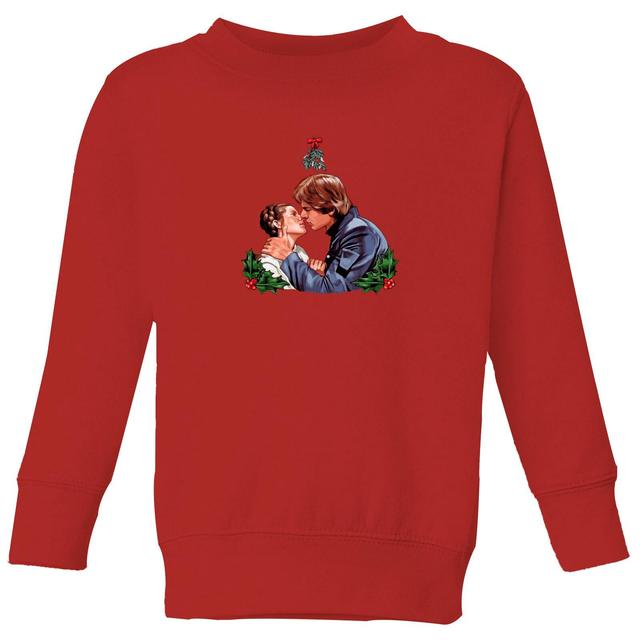 Star Wars Mistletoe Kiss Kids' Christmas Jumper - Red - 9-10 años - Rojo on Productcaster.