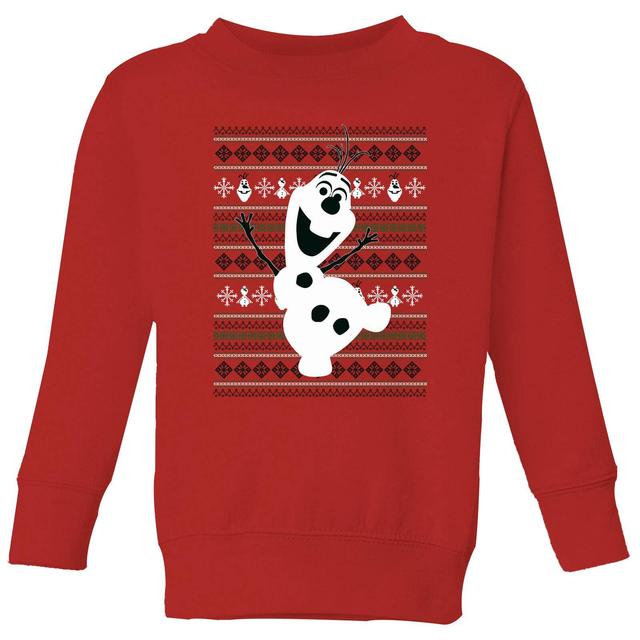 Disney Frozen Olaf Dancing Maglione Natalizio Bambino - Rosso - 5-6 Anni on Productcaster.