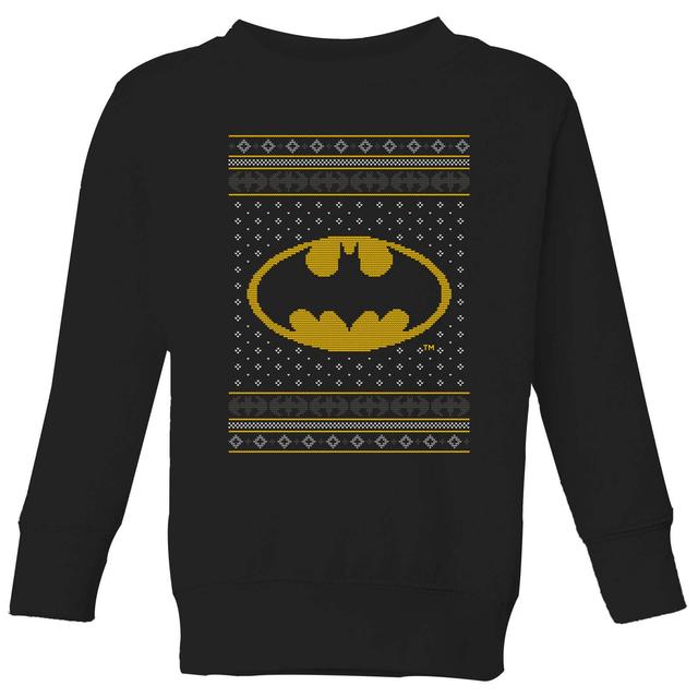 DC Batman Knit Kinder Weihnachtspullover - Schwarz - 5-6 Jahre - Schwarz on Productcaster.