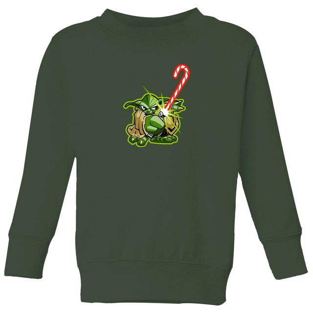 Star Wars Candy Cane Yoda Sudadera Navideña para Niños - Verde - 9-10 años on Productcaster.