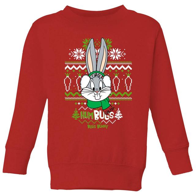 Looney Tunes Bugs Bunny Knit Kids' Sudadera Navideña - Roja - 9-10 años on Productcaster.