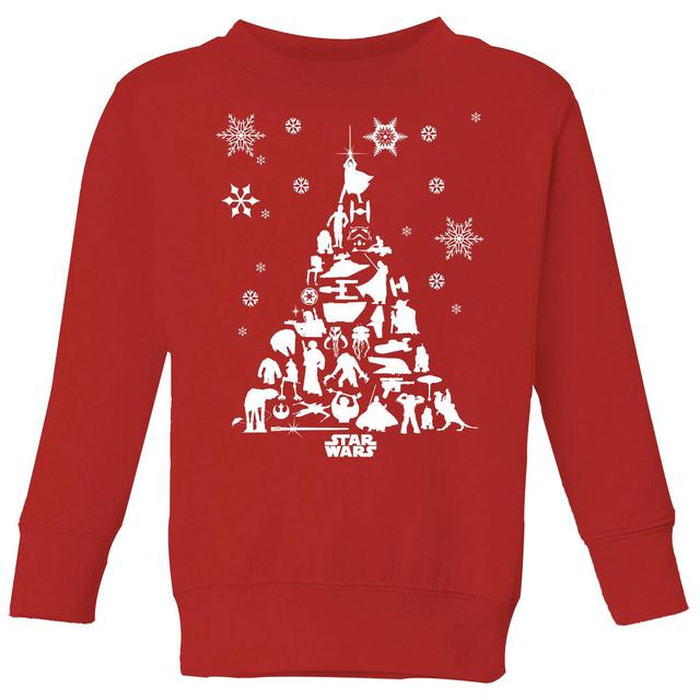 Star Wars Character Christmas Tree Kids' Christmas Jumper - Red - 5-6 Years on Productcaster.