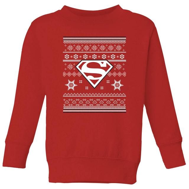 DC Superman Kids' Christmas Sweatshirt - Red - 5-6 Years - Red on Productcaster.