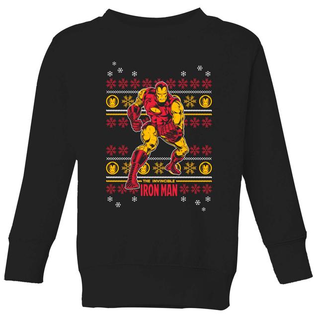 Marvel Iron Man Kids' Christmas Jumper - Black - 11-12 Years on Productcaster.