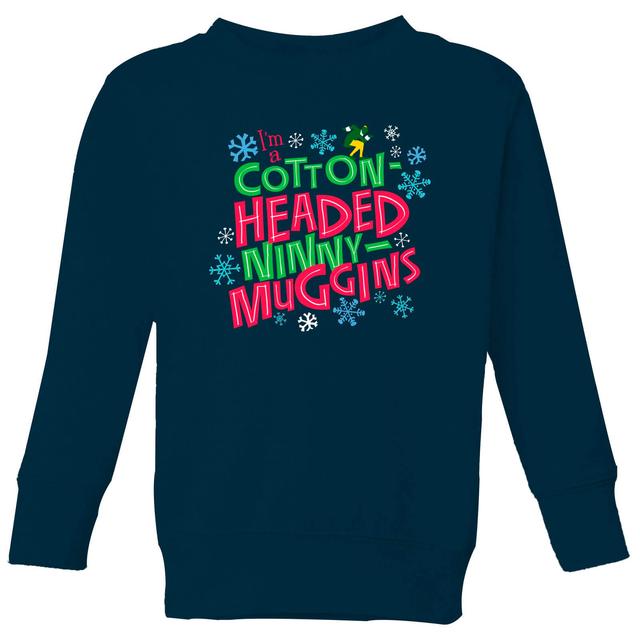 Elf Cotton-Headed Ninny-Muggins Kinder Weihnachtspullover - Navy Blau - 11-12 Jahre - Marineblau on Productcaster.