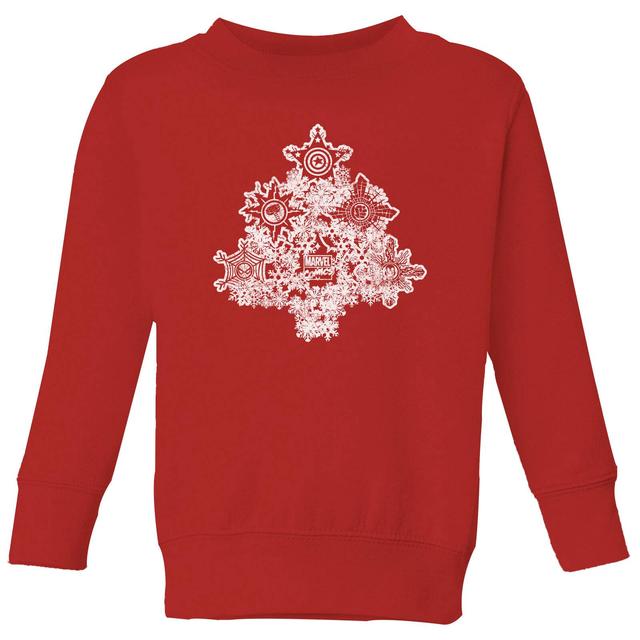 Marvel Shields Snowflakes kinder Christmas trui - Rood - 110/116 (5-6 jaar) on Productcaster.