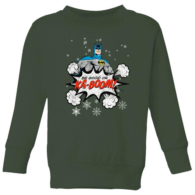 DC Batman Be Good Kinder Weihnachtspullover - Dunkelgrün - 7-8 Jahre - Forest Green on Productcaster.