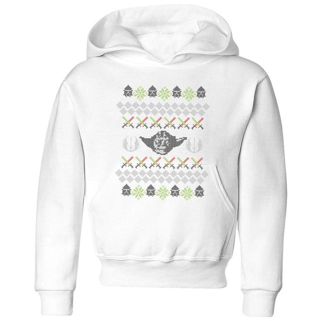 Sudadera con capucha navideña Yoda Knit para niños de Star Wars - Blanco - 9-10 años - Blanco on Productcaster.